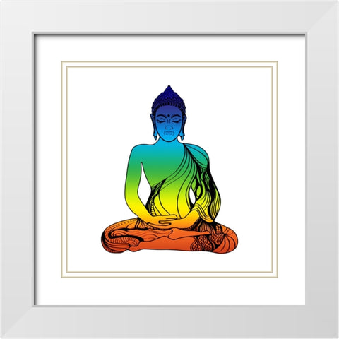 YogaV6 White Modern Wood Framed Art Print with Double Matting by LightBoxJournal