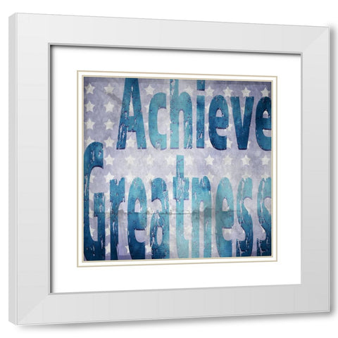 American Born Free Sign Collection V2 White Modern Wood Framed Art Print with Double Matting by LightBoxJournal