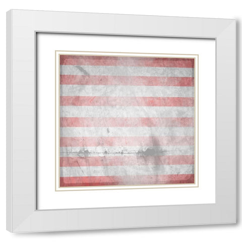 American Born Free Sign Collection V8 White Modern Wood Framed Art Print with Double Matting by LightBoxJournal