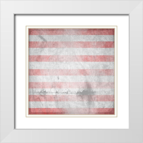 American Born Free Sign Collection V8 White Modern Wood Framed Art Print with Double Matting by LightBoxJournal
