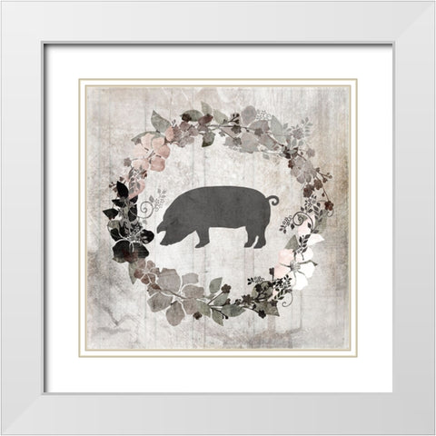 DownOnTheFarm V4 White Modern Wood Framed Art Print with Double Matting by LightBoxJournal