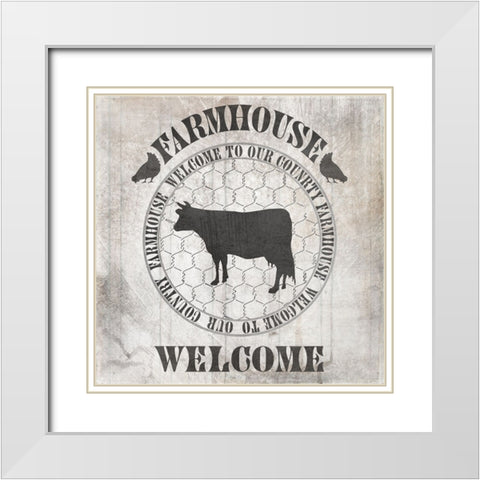DownOnTheFarmCountry V2 White Modern Wood Framed Art Print with Double Matting by LightBoxJournal
