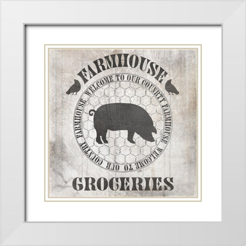 DownOnTheFarmCountry V3 White Modern Wood Framed Art Print with Double Matting by LightBoxJournal