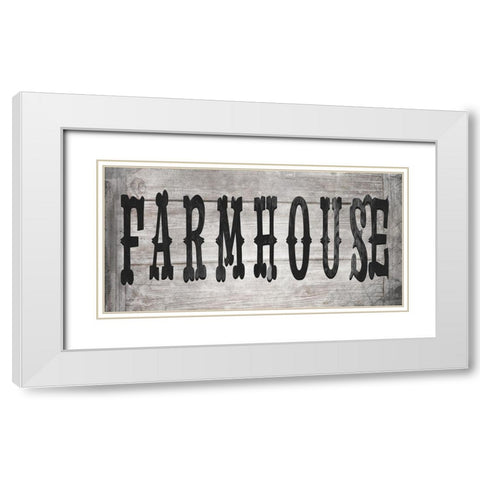FarmFreshFarmSign V2 White Modern Wood Framed Art Print with Double Matting by LightBoxJournal