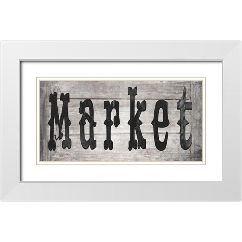 FarmFreshFarmSign V4 White Modern Wood Framed Art Print with Double Matting by LightBoxJournal