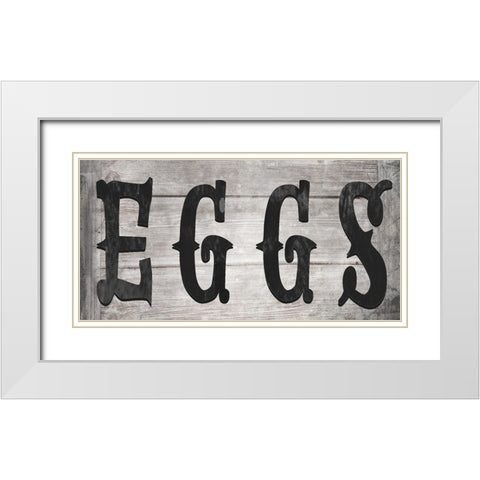 FarmFreshFarmSign V5 White Modern Wood Framed Art Print with Double Matting by LightBoxJournal