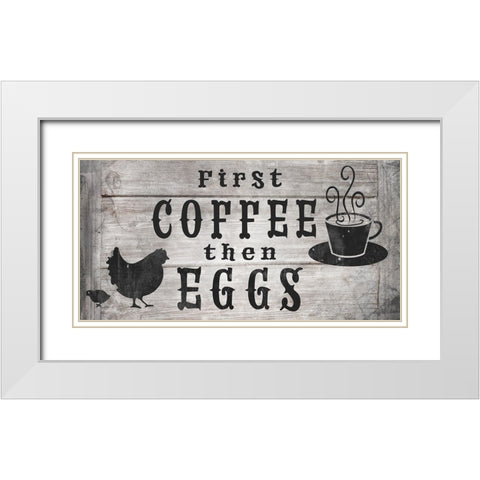 FarmFreshFarmSign V6 White Modern Wood Framed Art Print with Double Matting by LightBoxJournal
