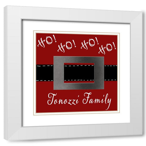 Personalized Christmas Sign V20 V1 White Modern Wood Framed Art Print with Double Matting by LightBoxJournal