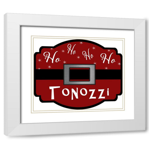 Personalized Christmas Sign V20 V3 White Modern Wood Framed Art Print with Double Matting by LightBoxJournal