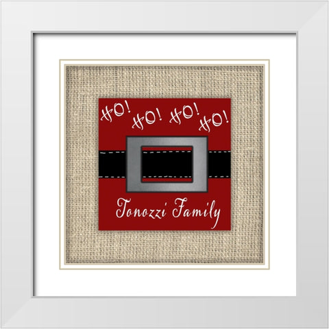 Personalized Christmas Sign V20 V6 White Modern Wood Framed Art Print with Double Matting by LightBoxJournal