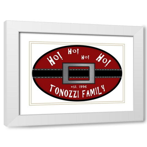 Personalized Christmas Sign V20 V7 White Modern Wood Framed Art Print with Double Matting by LightBoxJournal