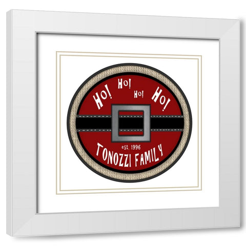 Personalized Christmas Sign V20 V8 White Modern Wood Framed Art Print with Double Matting by LightBoxJournal