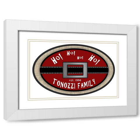 Personalized Christmas Sign V20 V9 White Modern Wood Framed Art Print with Double Matting by LightBoxJournal