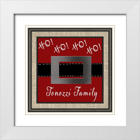 Personalized Christmas Sign V20 V11 White Modern Wood Framed Art Print with Double Matting by LightBoxJournal