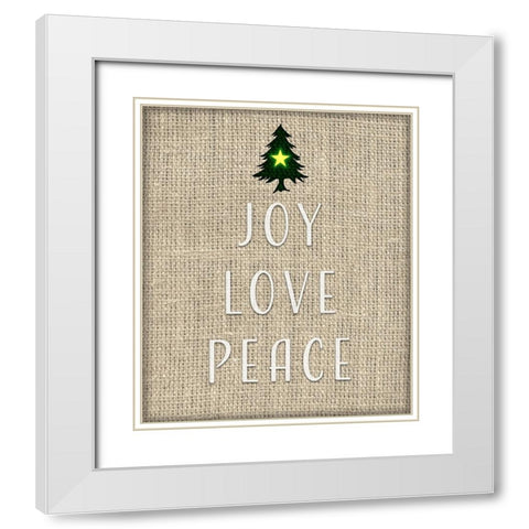 Personalized Christmas Sign V32 V3 White Modern Wood Framed Art Print with Double Matting by LightBoxJournal
