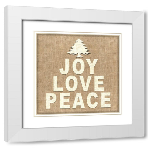 Personalized Christmas Sign V32 V9 White Modern Wood Framed Art Print with Double Matting by LightBoxJournal