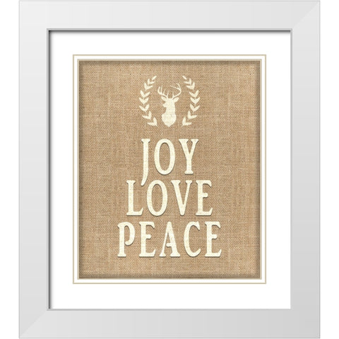 Personalized Christmas Sign V34 White Modern Wood Framed Art Print with Double Matting by LightBoxJournal