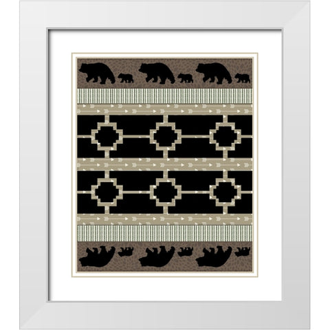 Bear_SurfacePattern V1 3 White Modern Wood Framed Art Print with Double Matting by LightBoxJournal