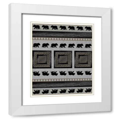 Bear_SurfacePattern V1 4 White Modern Wood Framed Art Print with Double Matting by LightBoxJournal