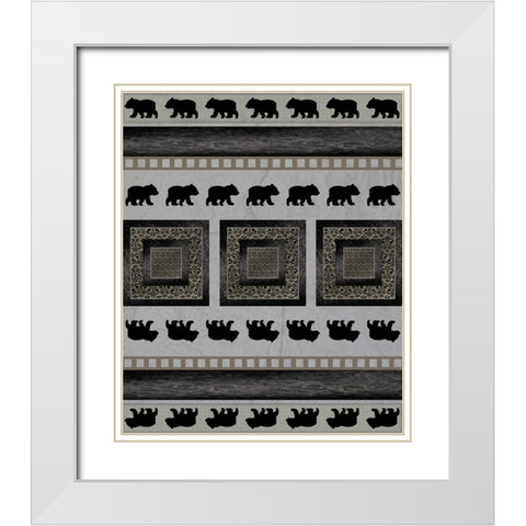 Bear_SurfacePattern V1 4 White Modern Wood Framed Art Print with Double Matting by LightBoxJournal