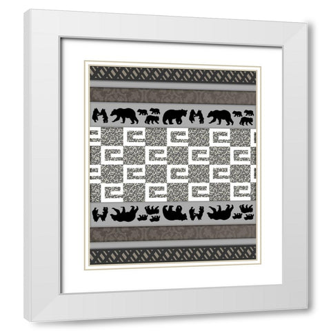 Bear_SurfacePattern V1 9 White Modern Wood Framed Art Print with Double Matting by LightBoxJournal
