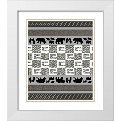 Bear_SurfacePattern V1 9 White Modern Wood Framed Art Print with Double Matting by LightBoxJournal