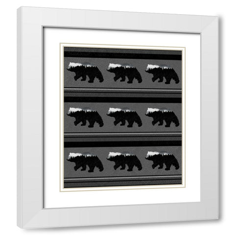 Bear_SurfacePattern V1 10 White Modern Wood Framed Art Print with Double Matting by LightBoxJournal