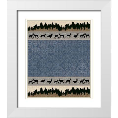 Deer_SurfacePattern V1 6 White Modern Wood Framed Art Print with Double Matting by LightBoxJournal
