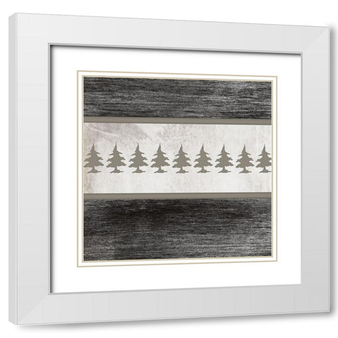 Good Night Moose 2 Surface Pattern 3 White Modern Wood Framed Art Print with Double Matting by LightBoxJournal