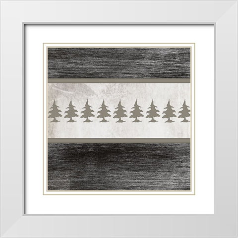 Good Night Moose 2 Surface Pattern 3 White Modern Wood Framed Art Print with Double Matting by LightBoxJournal