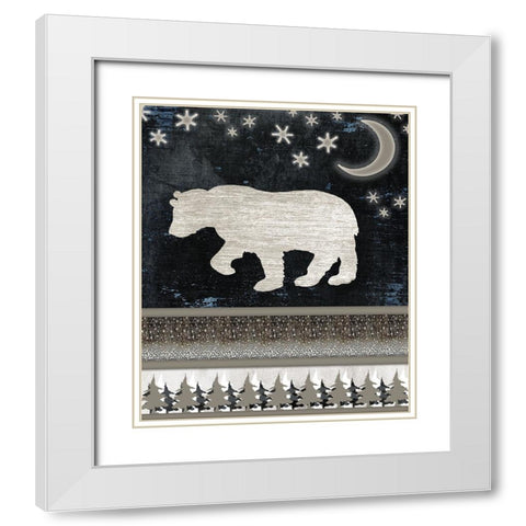 Good Night Moose V1 2 White Modern Wood Framed Art Print with Double Matting by LightBoxJournal