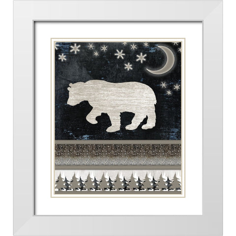 Good Night Moose V1 2 White Modern Wood Framed Art Print with Double Matting by LightBoxJournal