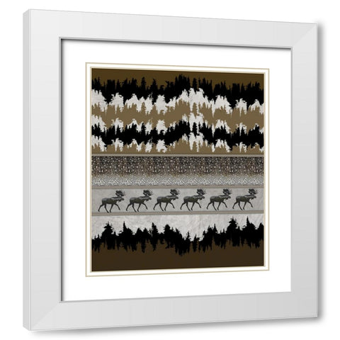 Rustic Lodge Collection V1 2 White Modern Wood Framed Art Print with Double Matting by LightBoxJournal