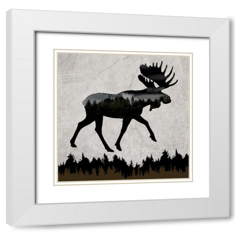 Rustic Lodge Collection V1 4 White Modern Wood Framed Art Print with Double Matting by LightBoxJournal