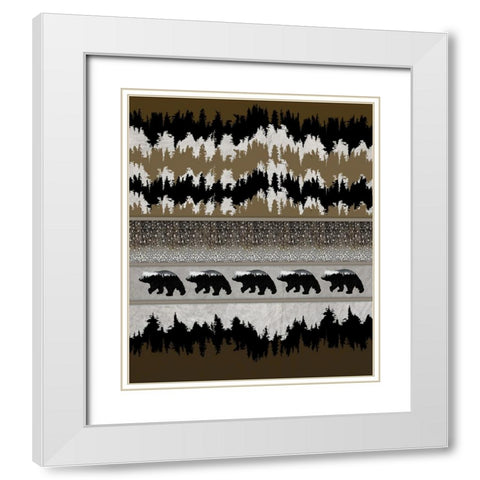 Rustic Lodge Collection V2 2 White Modern Wood Framed Art Print with Double Matting by LightBoxJournal
