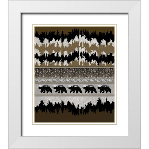 Rustic Lodge Collection V2 2 White Modern Wood Framed Art Print with Double Matting by LightBoxJournal