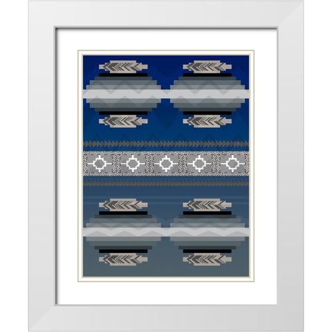 Aztec Seasons A3 White Modern Wood Framed Art Print with Double Matting by LightBoxJournal
