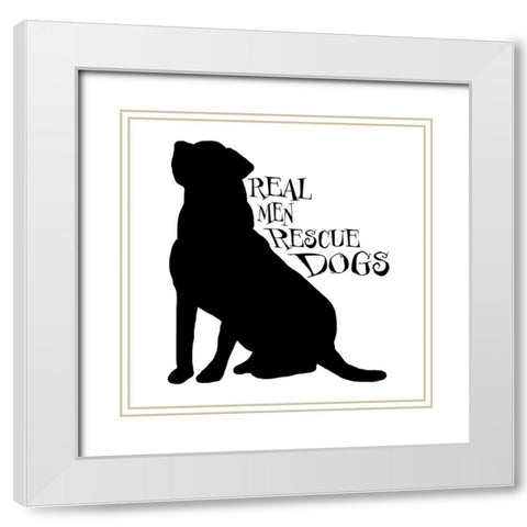 Rescue Dog 8 White Modern Wood Framed Art Print with Double Matting by LightBoxJournal