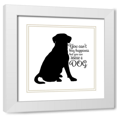 Rescue Dog 9 White Modern Wood Framed Art Print with Double Matting by LightBoxJournal