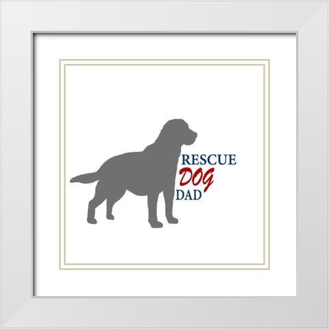 Rescue Dog 10 White Modern Wood Framed Art Print with Double Matting by LightBoxJournal
