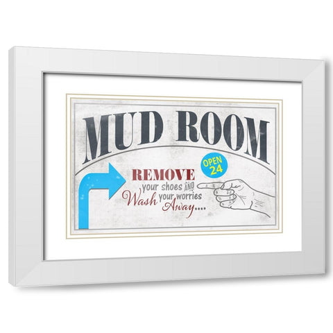 Mudroom 21 White Modern Wood Framed Art Print with Double Matting by LightBoxJournal