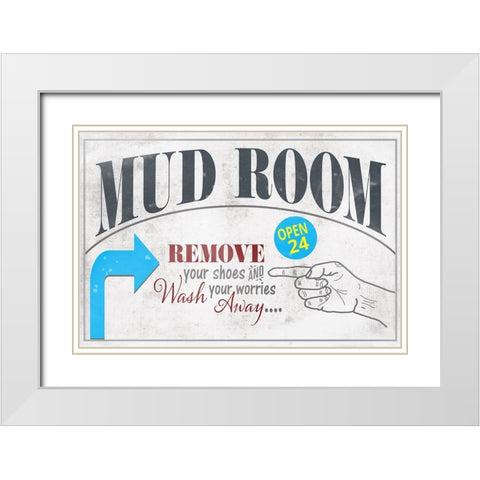 Mudroom 21 White Modern Wood Framed Art Print with Double Matting by LightBoxJournal
