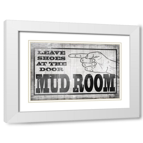 Mudroom 35 White Modern Wood Framed Art Print with Double Matting by LightBoxJournal