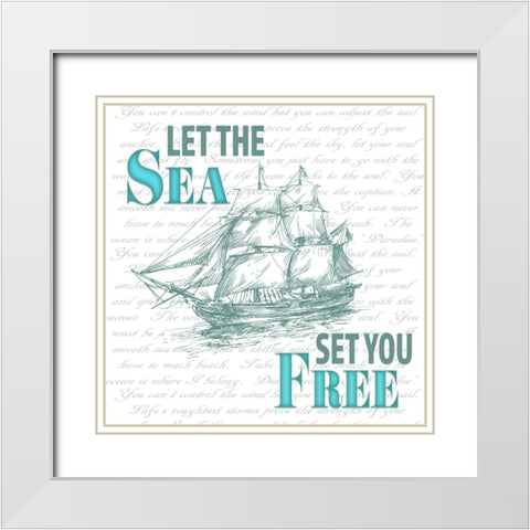 Sailor Away_Sign 1 White Modern Wood Framed Art Print with Double Matting by LightBoxJournal