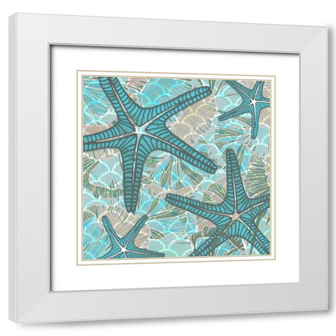 Sailor Away_Surface Pattern 3 White Modern Wood Framed Art Print with Double Matting by LightBoxJournal