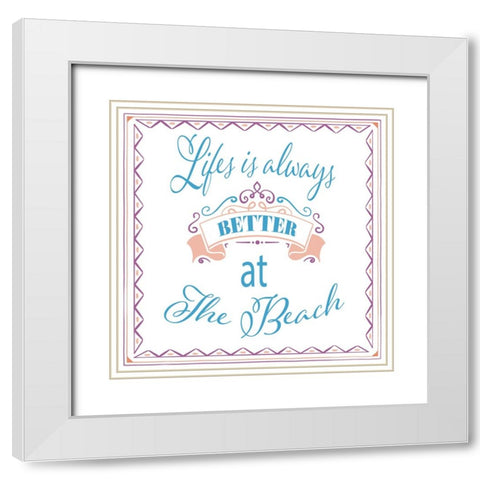 Sea Creatures_Sign 2 White Modern Wood Framed Art Print with Double Matting by LightBoxJournal