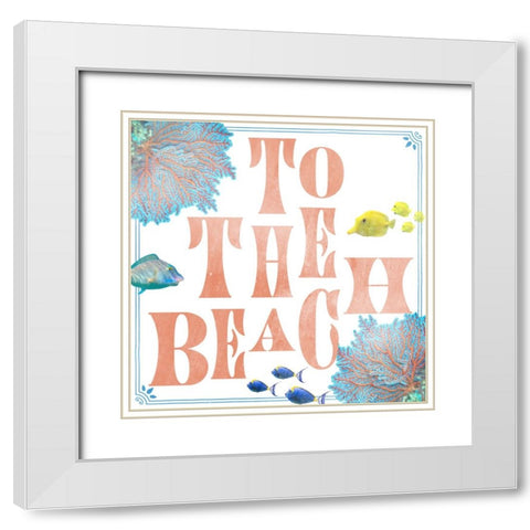 Sea Creatures_Sign 4 White Modern Wood Framed Art Print with Double Matting by LightBoxJournal