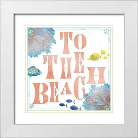 Sea Creatures_Sign 4 White Modern Wood Framed Art Print with Double Matting by LightBoxJournal