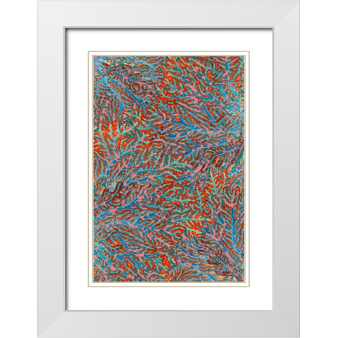 Sea Creatures_Surface Pattern 2 White Modern Wood Framed Art Print with Double Matting by LightBoxJournal