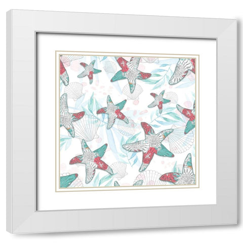 Sea Side BoHo Wrap Around 2 White Modern Wood Framed Art Print with Double Matting by LightBoxJournal